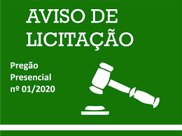 Aviso de Edital (Pregão de nº 01/2020), contratação de empresa de engenharia para realizar reforma e ampliação no prédio da Câmara Municipal de José de Freitas