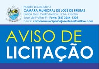 Remarcação do Pregão de número 03/2021- Contratação de Serviços de gravação e transmissão ao vivo de áudio e vídeo via internet das sessões do Poder Legislativo do município de José de Freitas- Piauí